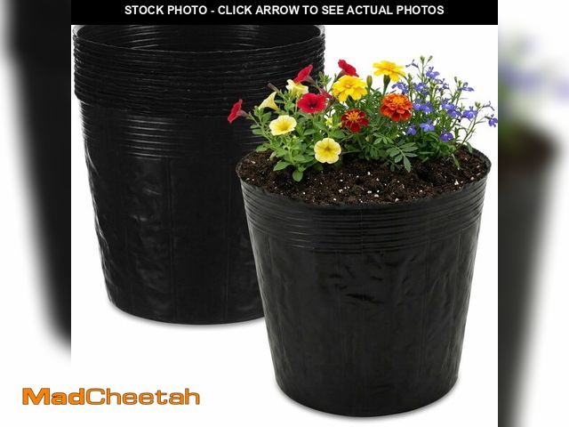 Lot 74-14208570 - Ferrochef 50 Pcs 3 Gallon Nursery Bags 12 Inch Soft Plastic Seedling Pots with Drainage Holes Bulk S...