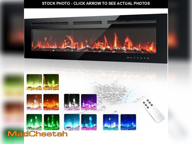 Lot 74-13074013 - EUHOMY 50 Inch Electric Fireplace Wall Recessed and Wall Mounted with Adjustable Flame Color, Firepl...