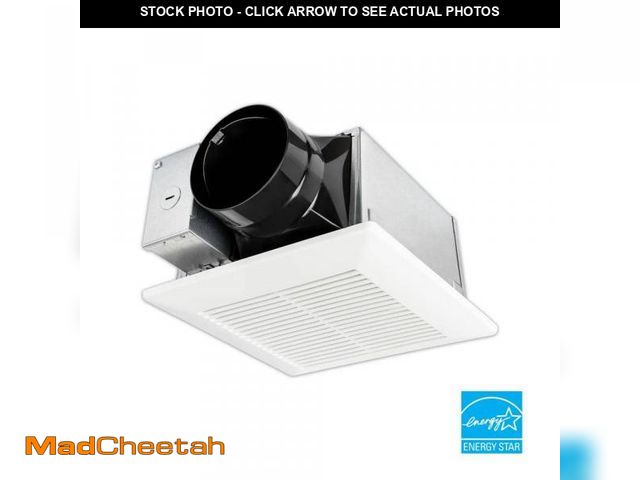 Lot 74-12365399 - Panasonic Whisper Mighty Pick-A-Flow 70/90 CFM Ceiling/Wall Bathroom Exhaust Fan, Energy Star with 9...