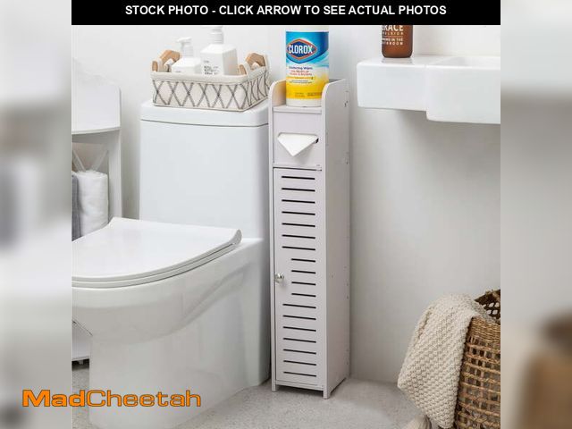 Lot 74-14288125 - Toilet Paper Holder Stand,Small Bathroom Storage Cabinet for Toilet Paper Storage, Toilet Paper Stan...