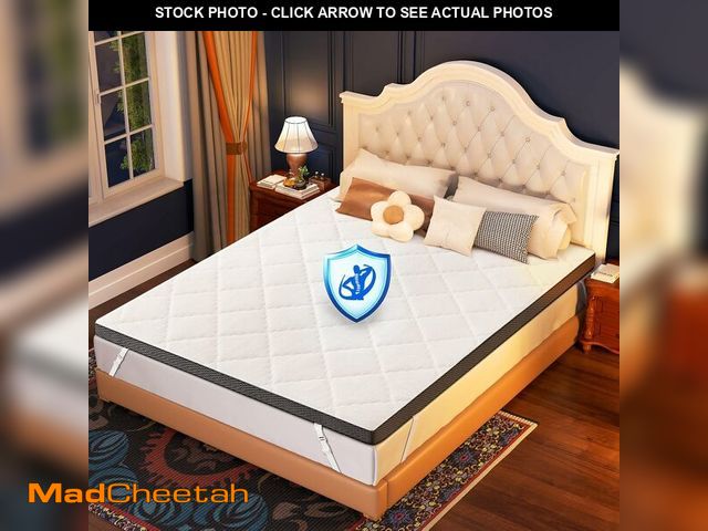 Lot 74-14068094 - Glendan Firm Mattress Topper King: 3 Inch High Density Foam - Extra Support Mattress Pad for Pain Re...