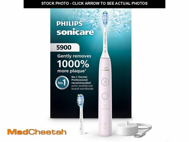 Lot 74-14430480 - Philips Sonicare 5900 Series Electric Toothbrush, Pressure Sensor, 6 Brushing Settings, SmarTimer, B...