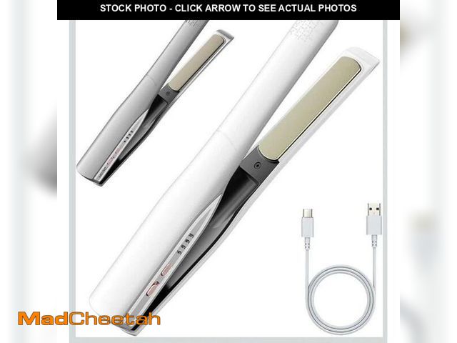 Lot 74-12970902 - Cordless Hair Straightener and Curler 2 in 1, Fast Heating Cordless Flat Iron, Ultra-Light Portable ...