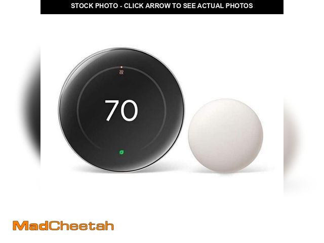 Lot 74-14222877 - Google Nest Learning Thermostat (4th Gen) with Nest Temperature Sensor (2nd Gen) - Polished Silver -...