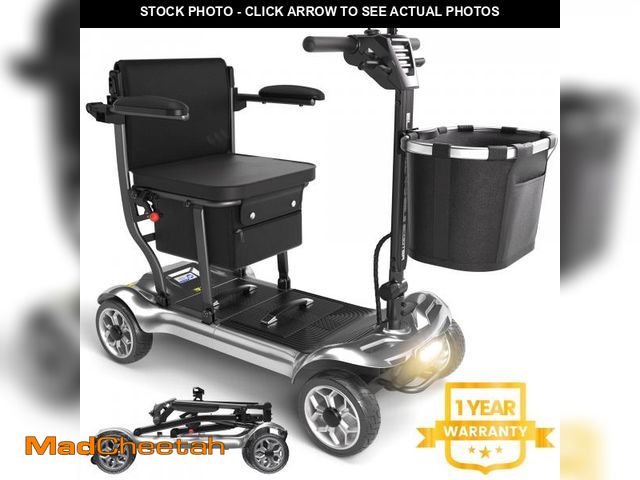 Lot 74-12466141 - EAGLOG Light Weight 4 Wheels Mobility Scooter for Seniors, Electric Folding Wheelchair Device for Tr...