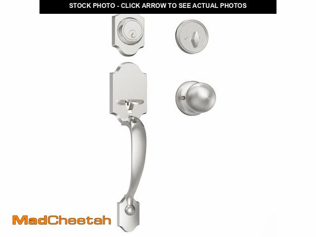 Lot 74-14208369 - Estmoon Front Door Lock and Deadbolt Set, Satin Nickel Exterior Door Handle with Interior Door Knob ...