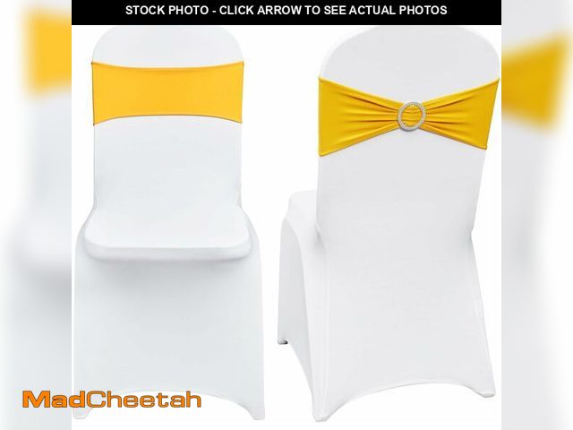 Lot 74-13041801 - VEVOR Stretch Spandex Folding Chair Covers, Universal Fitted Chair Cover with Chair Sashes, Removabl...