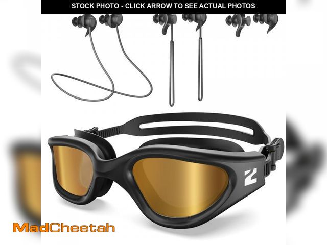 Lot 74-12123738 - ZIONOR G1 Lite Polarized Swimming Goggles with 3 Pairs Earplugs, Anti-Fog UV Protection Swim Goggle ...