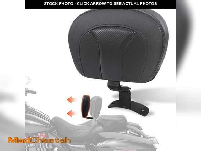 Lot 74-12114738 - FOVPLUE Rider Backrest, Adjustable Driver Backrest Pad Kit fits for Harley Touring CVO Road Glide Ro...