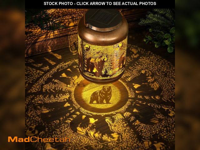 Lot 74-13960439 - Flutesan Moose Solar Lantern Outdoor Waterproof Hanging Light Moose Solar Light Gift for Women Men X...