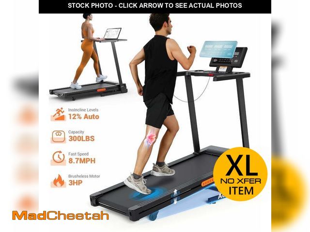 Lot 74-12668513 - (MISSING HARDWARE) Dprodo 3HP Foldable Treadmill with Auto 12 Level Incline,Treadmill for Home Capac...