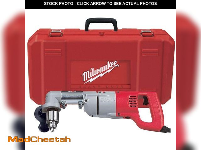 Lot 74-13037049 - Milwaukee 7 Amp Corded 1/2 in. Corded Right-Angle Drill Kit with Hard Case - UNUSED