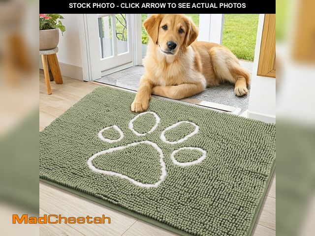 Lot 74-14064711 - Smiry Dog Door Mat for Muddy Paws, Absorbent Dirt Trapper Non Slip Quick Dry Washable Chenille Mat f...