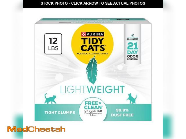Lot 74-12311951 - Purina Tidy Cats LightweightÃ¢â¬Â¯Free and Clean Unscented, Multi-Cat, Clumping, 99.9 Percent Dust ...