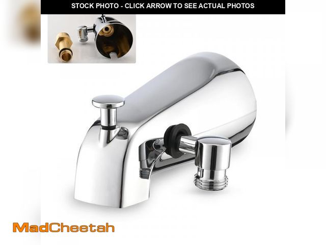 Lot 74-12222649 - YASINU All Metal Tub Spout with Diverter Chrome, Fits Threaded 1/2" or 3/4" IPS, Tub Faucet with Sho...
