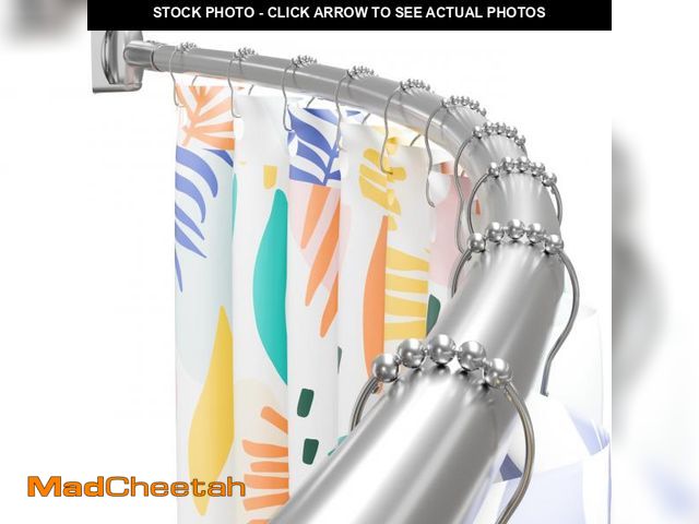 Lot 74-11549187 - DYHOME Curved Shower Curtain Rod 33-76 inches Adjustable Curved Shower Rod Rustproof Shower Rod Roun...