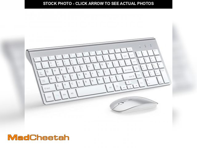 Lot 74-12444398 - Wireless Keyboard and Mouse Ultra Slim Combo, TopMate 2.4G Silent Compact USB 2400DPI Mouse and Scis...