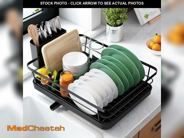 Lot 74-13775886 - Kitsure Dish Drying Rack for Kitchen Counter, Stainless Steel Sink Organization and Storage Essentia...