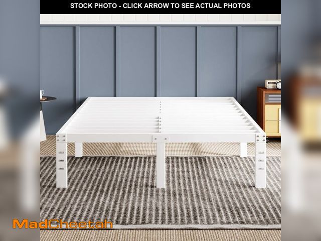 Lot 74-13419294 - (MISSING HARDWARE) Avenco Metal Platform Bed Frame King Size 16 Inch - Noise Free Quiet Design, Heav...