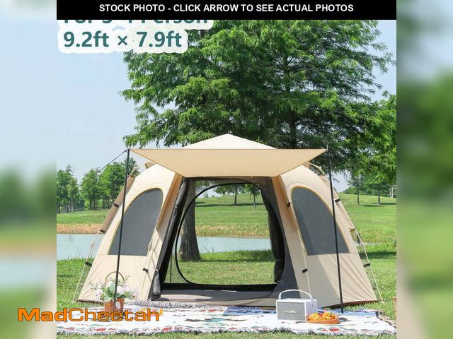 Lot 74-13060604 - EZBY Tents for Camping,3-4 Person Instant Pop Up Camping Tent with Screen Porch,Removable Rainfly an...