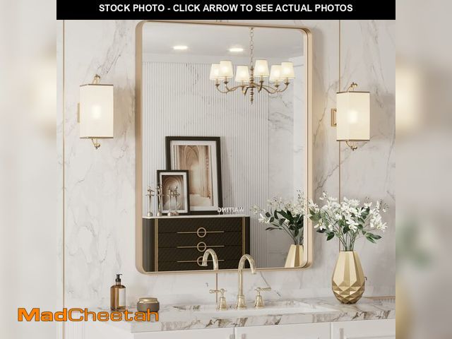 Lot 74-14601974 - LOAAO 24"X32" Gold Bathroom Mirror - UNUSED