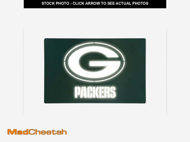 Lot 74-13067373 - Green Bay Packers Metal Light Up Logo Sign - UNUSED
