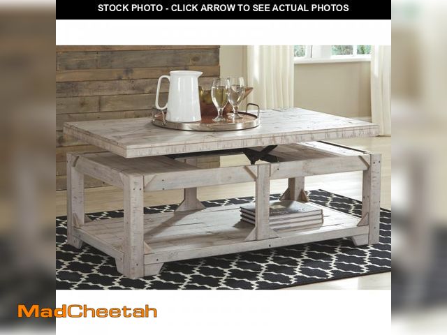 Lot 74-12144259 - Signature Design by Ashley Fregine Coffee Table, One Size, Beige - USED
