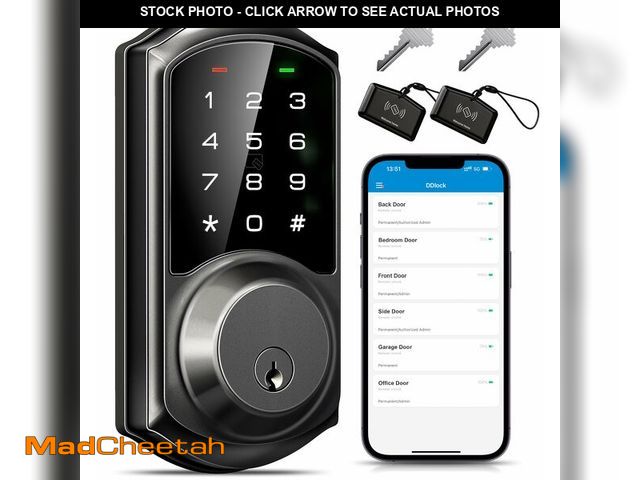 Lot 74-14214842 - Veise VE06 Smart Deadbolt with App Control, Keyless Entry Smart Lock for Front Door, Electronic Digi...