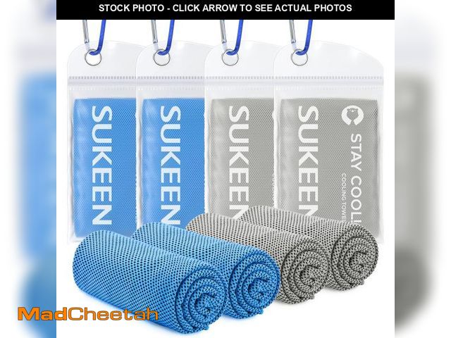 Lot 74-12052409 - Sukeen [4 Pack Cooling Towel (40"x12"),Ice Towel,Soft Breathable Chilly Towel for Yoga,Sport,Running...