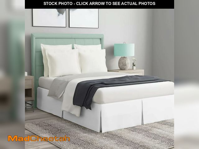 Lot 74-13952080 - Magic Bed Skirt King Size 18 Inch Drop 100% Cotton Blend No Mattress Lifter Around Bed Skirt with No...