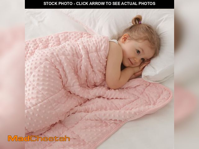 Lot 74-12701861 - Huloo Sleep Kids Weighted Blanket Twin 7lbs (41"Ãâ60",Pink) Breathable Soft Minky Weighted Throw ...