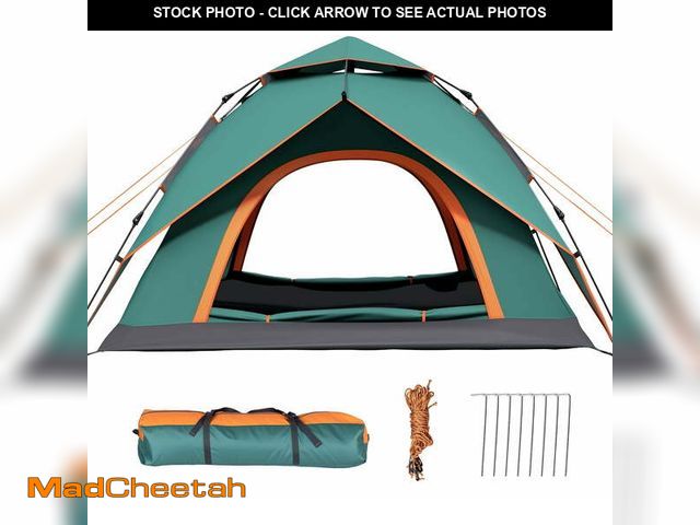 Lot 74-12549285 - SUGIFT 3-4 Person Instant Pop-Up Camping Tent with Carry Bag, Double Layer Waterproof Tents for Beac...