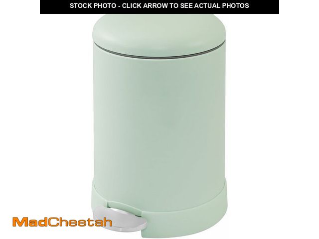 Lot 74-12827823 - Glad Small Trash Can, 1.2 Gallon | Round Stainless Steel Garbage Bin with Soft Close Lid &amp; Step ...