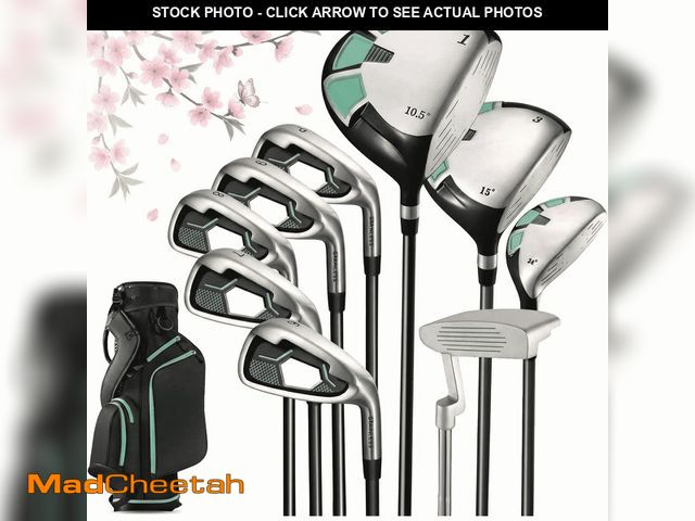 Lot 74-13642863 - Naipo Golf Club Set 9 Piece Complete Golf Set for Right Handed with Stand Bag and 3 Bonus Head Cover...