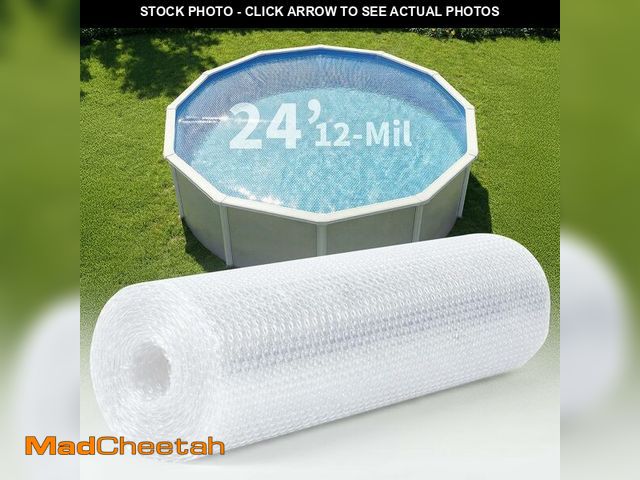 Lot 74-14291223 - Blue Wave 24-ft Round Solar Pool Cover 12-Mil Clear Ã¢â¬â Solar Cover for Above Ground Pool, Ther...