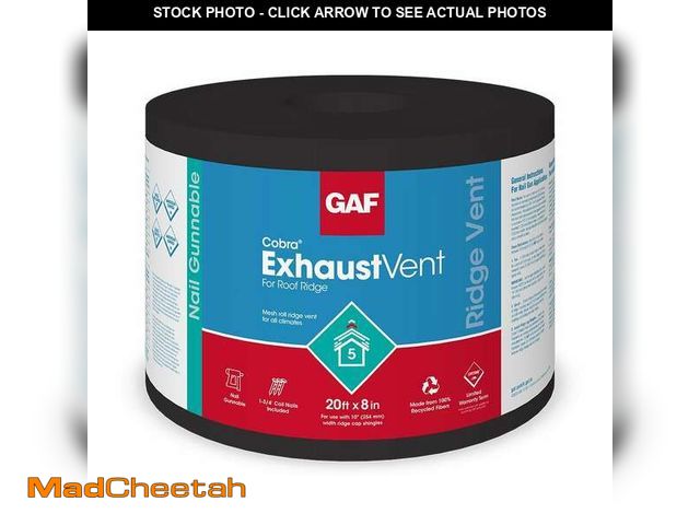 Lot 74-12872814 - GAF Cobra Ridge Vent Black Plastic - UNUSED