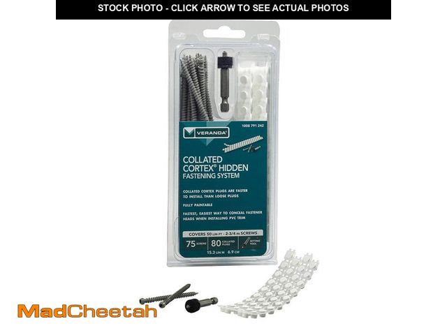 Lot 74-12852584 - FastenMaster Collated Cortex Hidden Fastening System for Veranda Trim - 2-3/4 inch Cortex screws and...