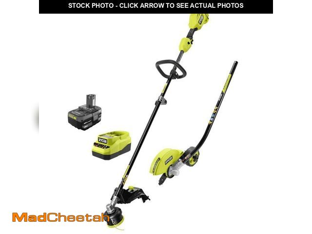 Lot 74-13778678 - RYOBI ONE+ HP 18V Brushless 15 in. Attachment Capable String Trimmer and Edger Attachment with 4.0 A...