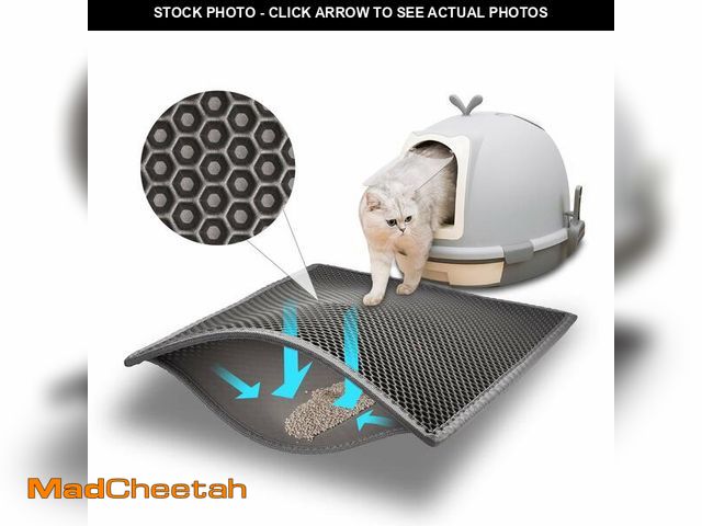 Lot 74-12976537 - Pieviev Cat Litter Mat Double Layer Waterproof Urine Proof Trapping Mat 1 Pack (Gray, 24x15 Inch (Pa...