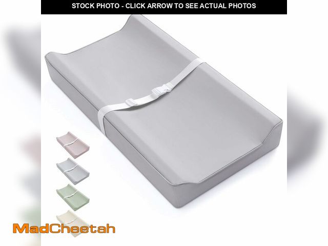 Lot 74-13988712 - Blissful Diary Vegan Leather Baby Changing Pad with Waterproof &amp; Wipe-Clean PU Cover, Standard S...