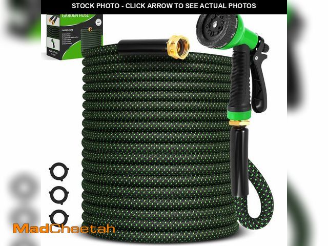 Lot 74-14205858 - Advinski Garden Hose 50ft, Non-Expanding Flexible Hose with 10 Function Nozzle, Lightweight, Kink Fr...