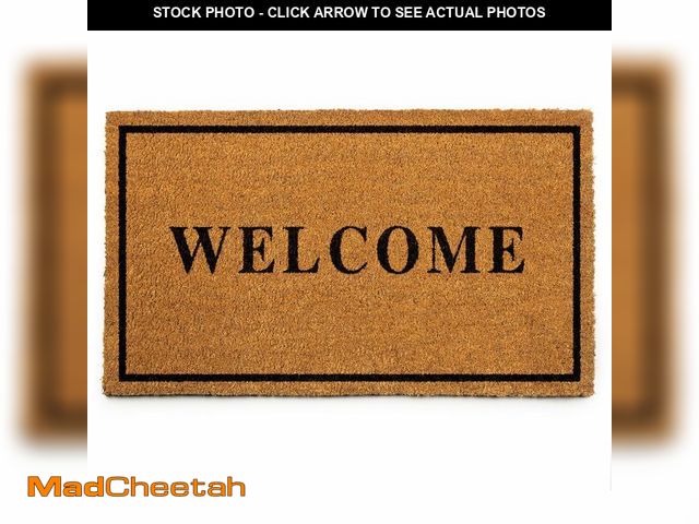 Lot 74-14212495 - PLUS Haven Coco Coir Door Mat with Heavy Duty Backing, Welcome Doormat, 17.5Ã¢â¬Âx30Ã¢â¬Â Size, ...