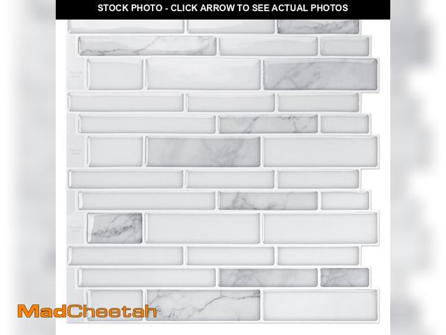 Lot 74-12303475 - Art3d 10-Sheet Premium Stick On Kitchen Backsplash Tiles, 12"x12" Peel and Stick Self Adhesive Wall ...