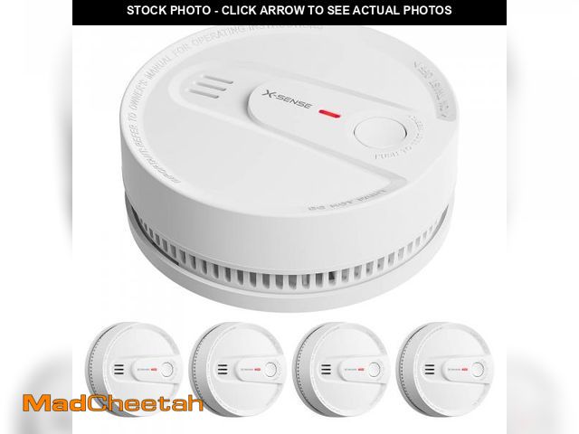 Lot 74-12053393 - X-Sense Smoke Alarm, 10-Year Lithium Battery Life Fire Alarm with LED Indicator, Compliant with UL 2...