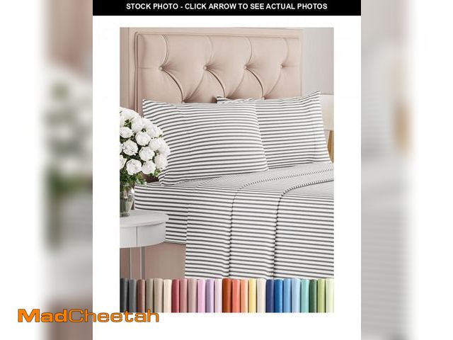 Lot 74-12438141 - King Size 4 Piece Sheet Set - Comfy Breathable &amp; Cooling Bed Sheets Set - Hotel Luxury Bedding f...