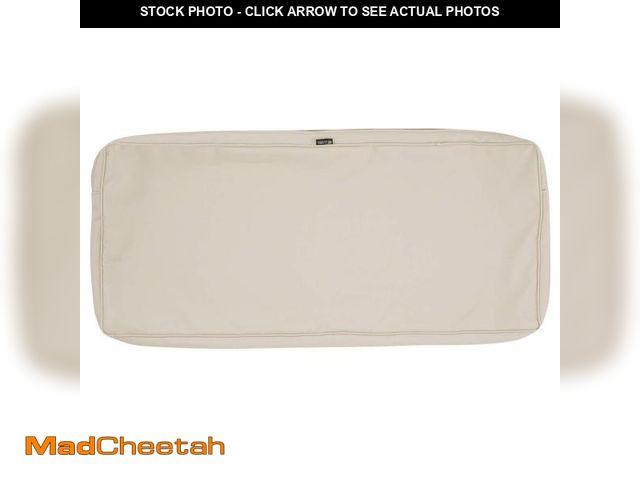 Lot 74-12496143 - Classic Accessories Montlake Water-Resistant 59 x 18 x 3 Inch Outdoor Bench/Settee Cushion Slip Cove...
