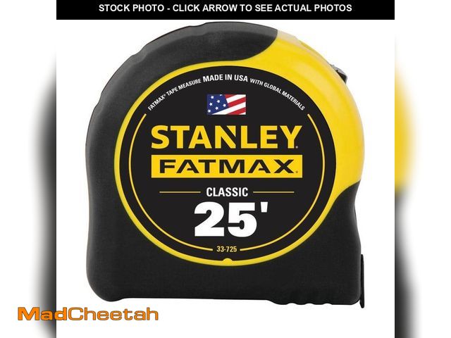 Lot 74-12795085 - Stanley 25 ft. FATMAX Tape Measure - UNUSED