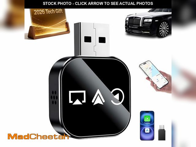 Lot 74-13622793 - BQFLY Wireless Carplay Adapter 3 in 1 2026 Updated Video Input Adapters for iPhone USB Cars with Blu...