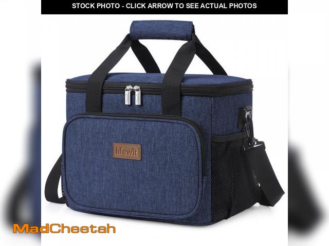 Lot 74-12050491 - Lifewit Large Lunch Bag Insulated Lunch Box Soft Cooler Cooling Tote for Adult Men Women, Dark Blue ...