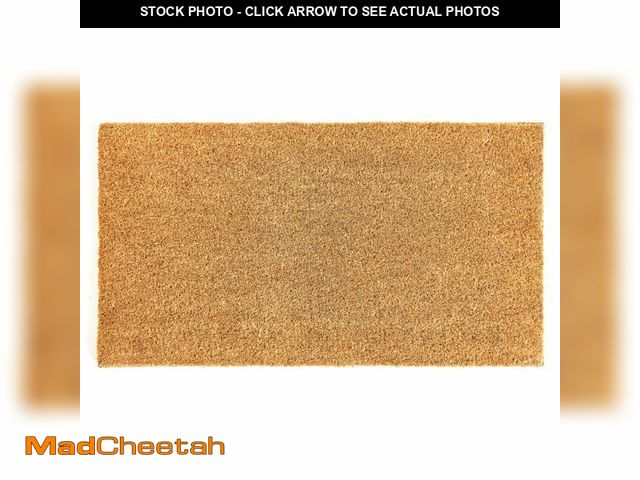 Lot 74-13786153 - KANKUN Coco Coir Door Mat with Heavy Duty Backing, Welcome Doormat (24" x 36"), Doormat Entrance (Pl...
